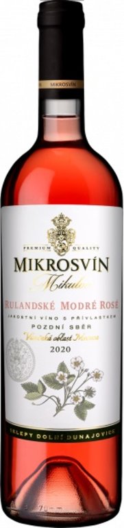 Mikrosvín Rulandské modré Rosé Pozdní sběr 2022